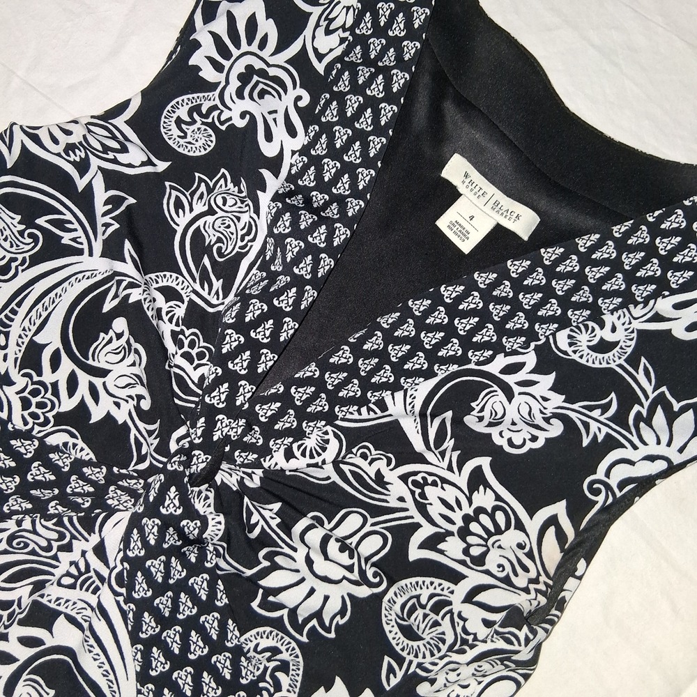 White House Black Market Dress Size 4 Floral Sleeveless Career‎ Casual